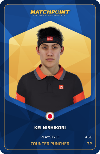 Player card Kei Nishikori